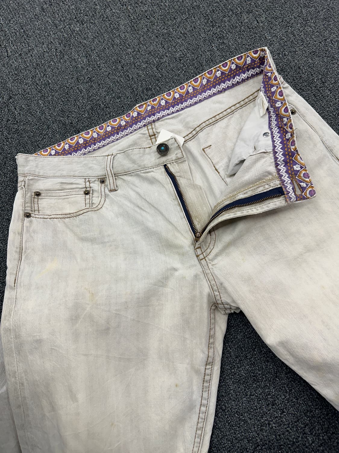 35) 재패니즈 빈티지 웨스턴 크림 데님팬츠 상품이미지6