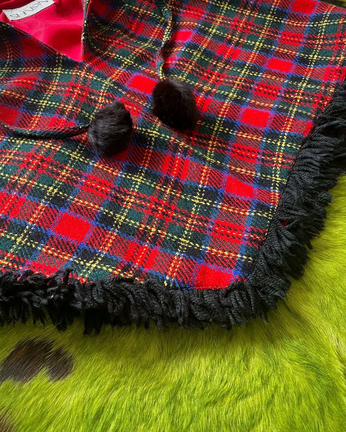 1980-90s SHALON in Tokyo Check Hood Cape 상품이미지8