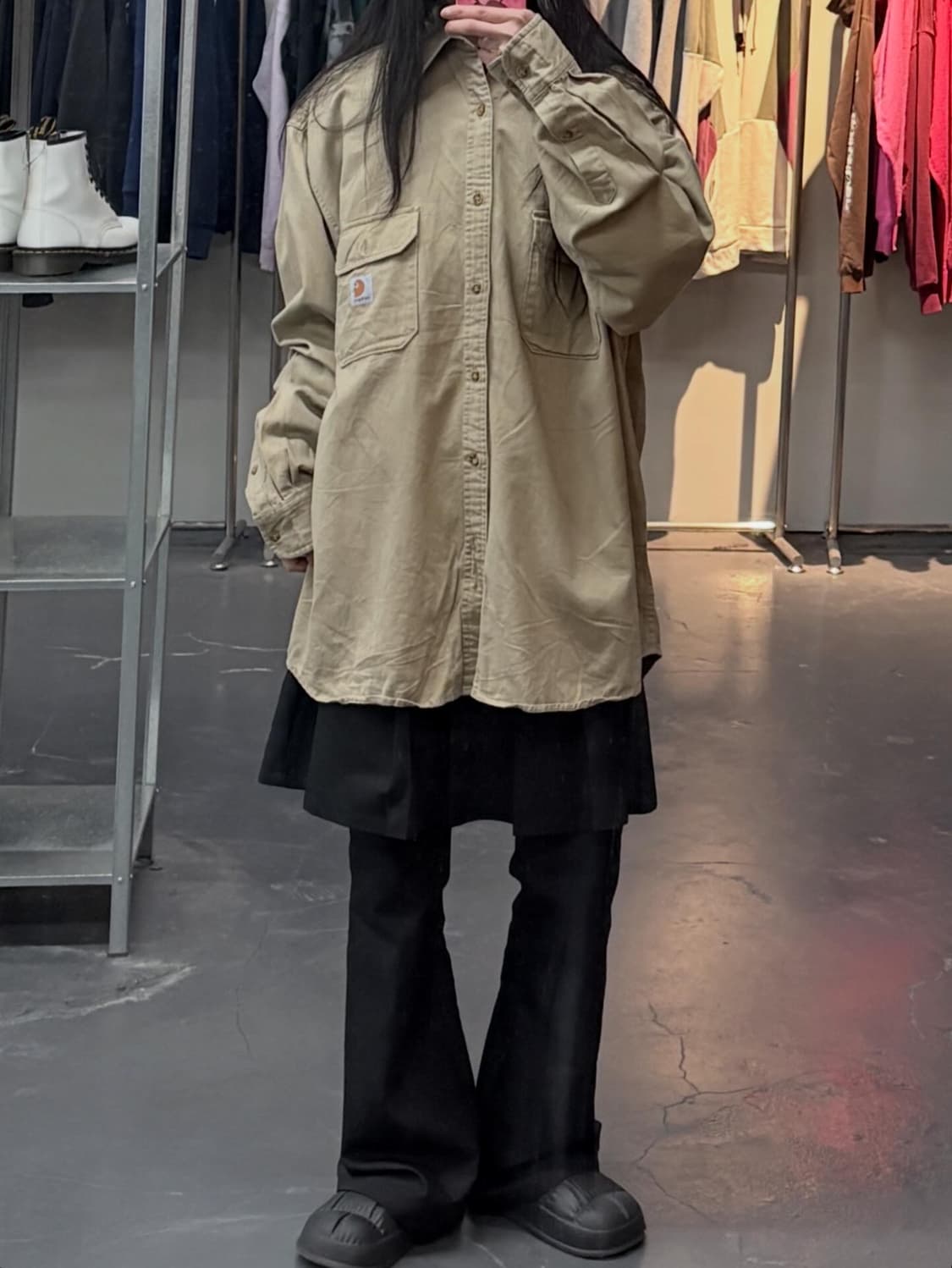 칼하트 로고 베이직 워크셔츠 A3515 상품이미지1