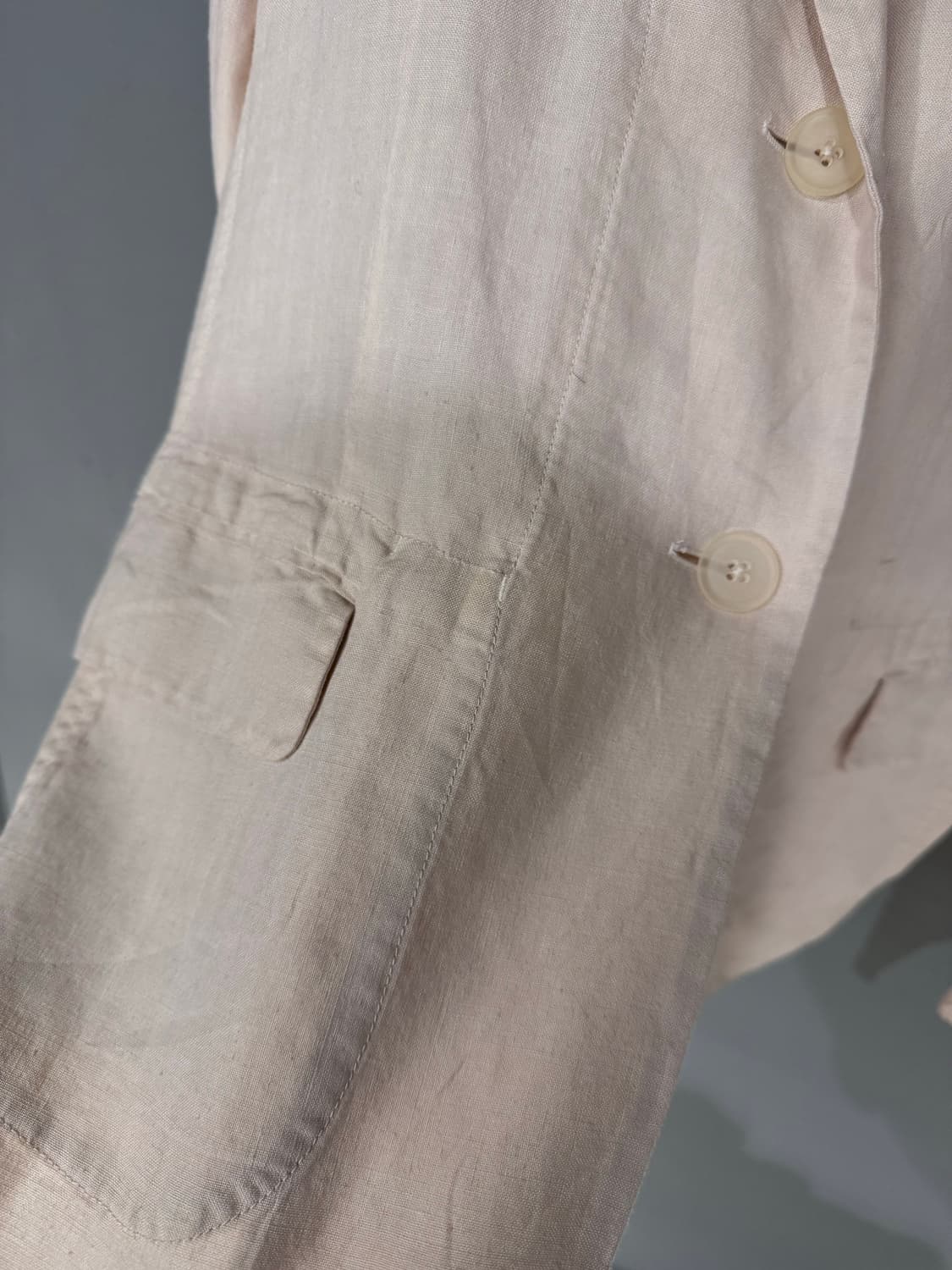 질샌더 라이트 핑크 린넨 버튼 자켓 상품이미지4