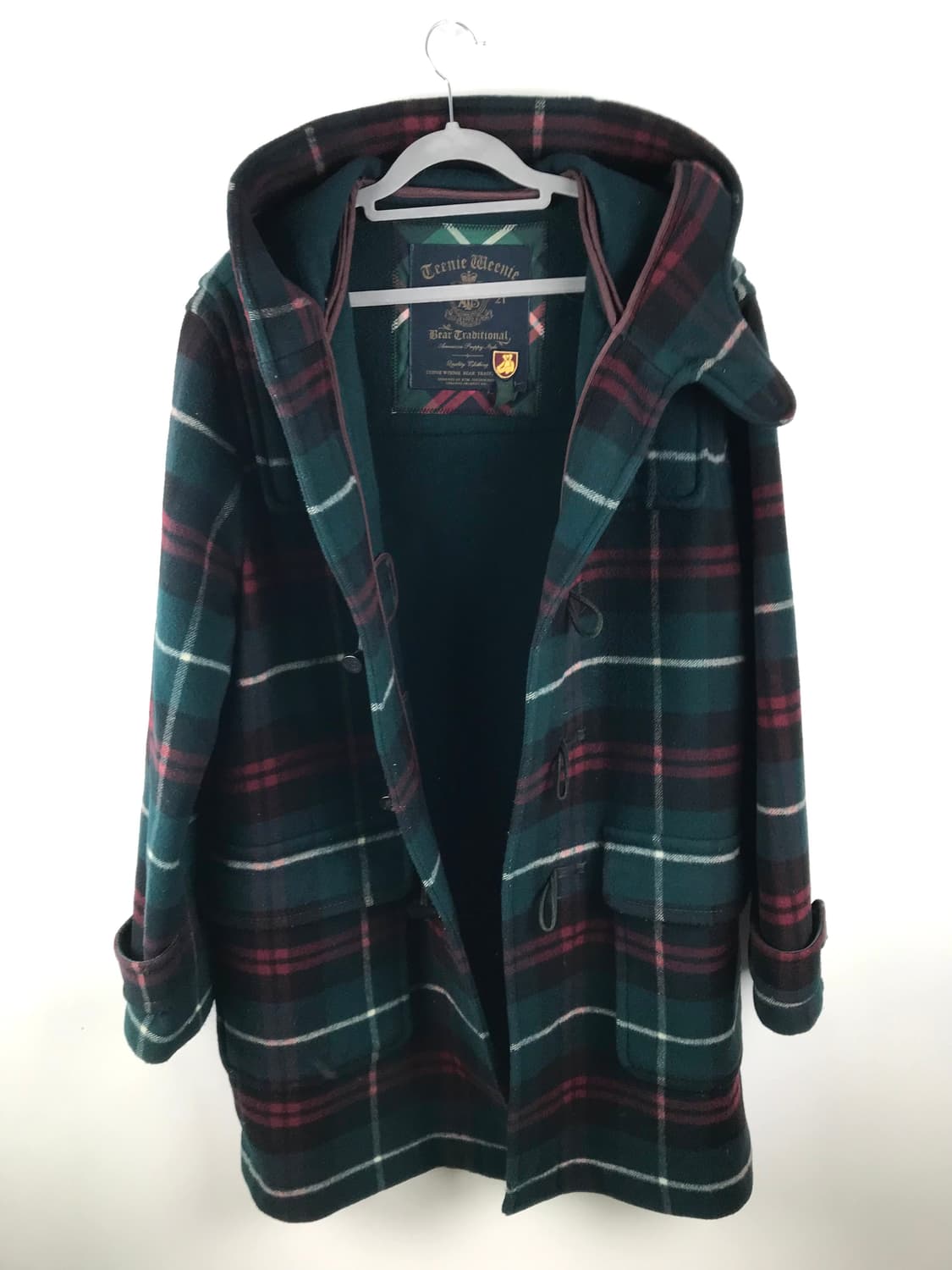 티니위니 체크 떡볶이코트 자켓 더플코트 duffle coat green 상품이미지6