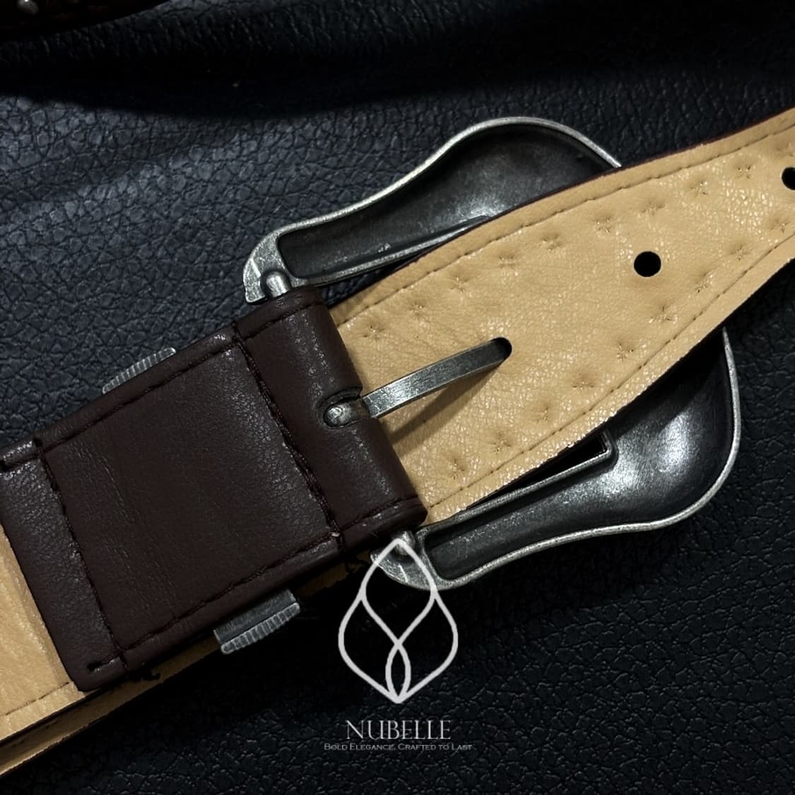 🌗 Convex stud western belt / 에스닉 웨스턴 벨트 상품이미지6
