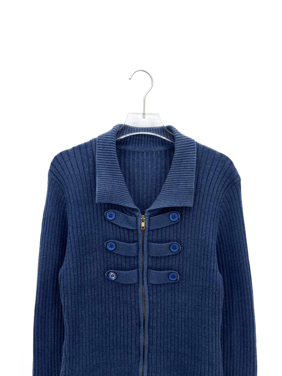 빈티지 버튼 포인트 니트 집업 상품이미지2