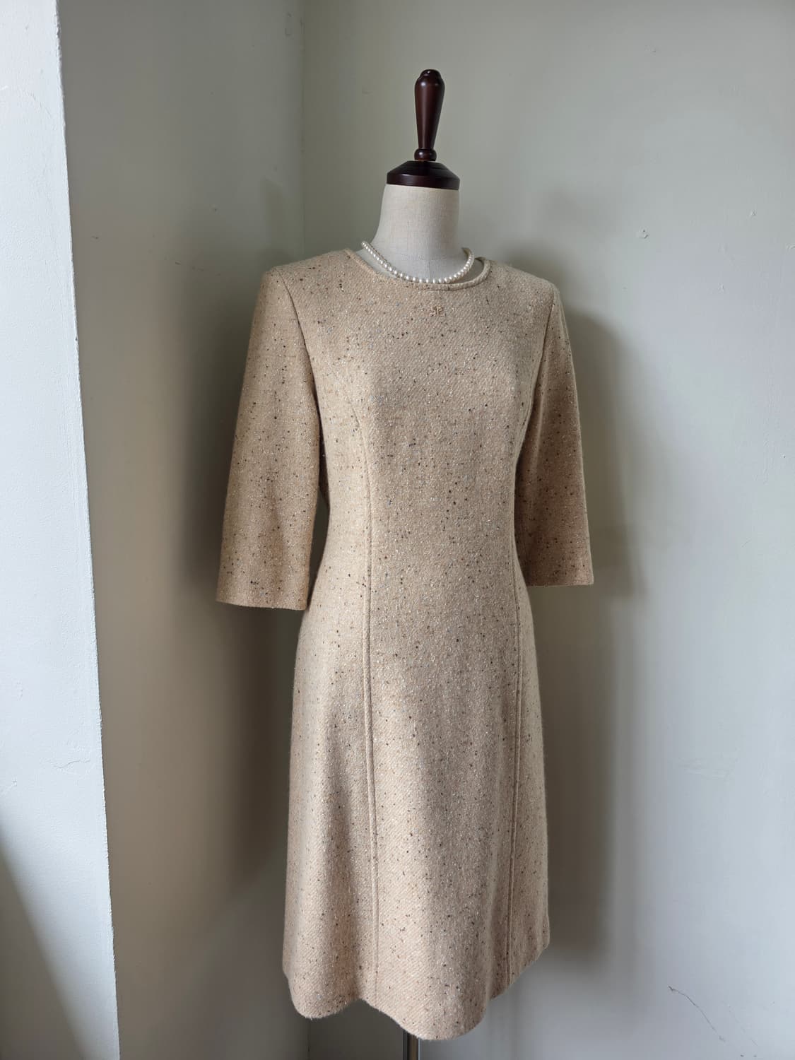 Courreges 꾸레쥬 보카시 울 트위드 원피스 상품이미지3