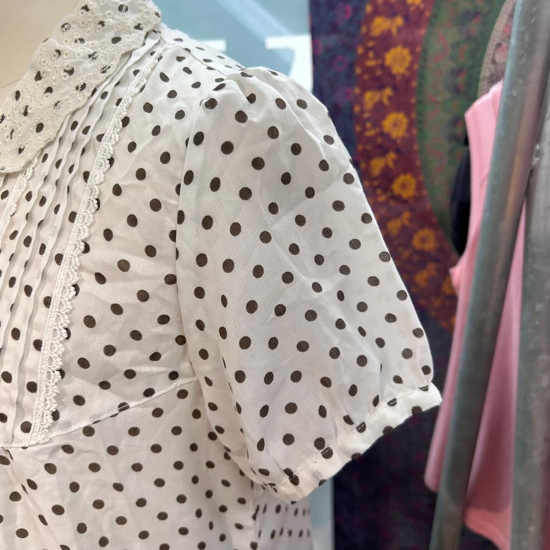 Vintage y2k Dot Shirts 상품이미지4
