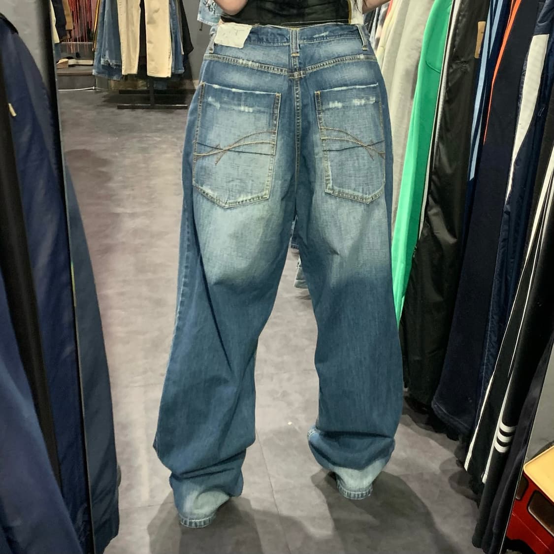 [IM] ROYALBLUE 데미지 힙합 데님 팬츠 중청 상품이미지7