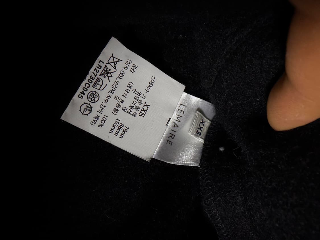 르메르 랩 코트 블랙 xxs 상품이미지6