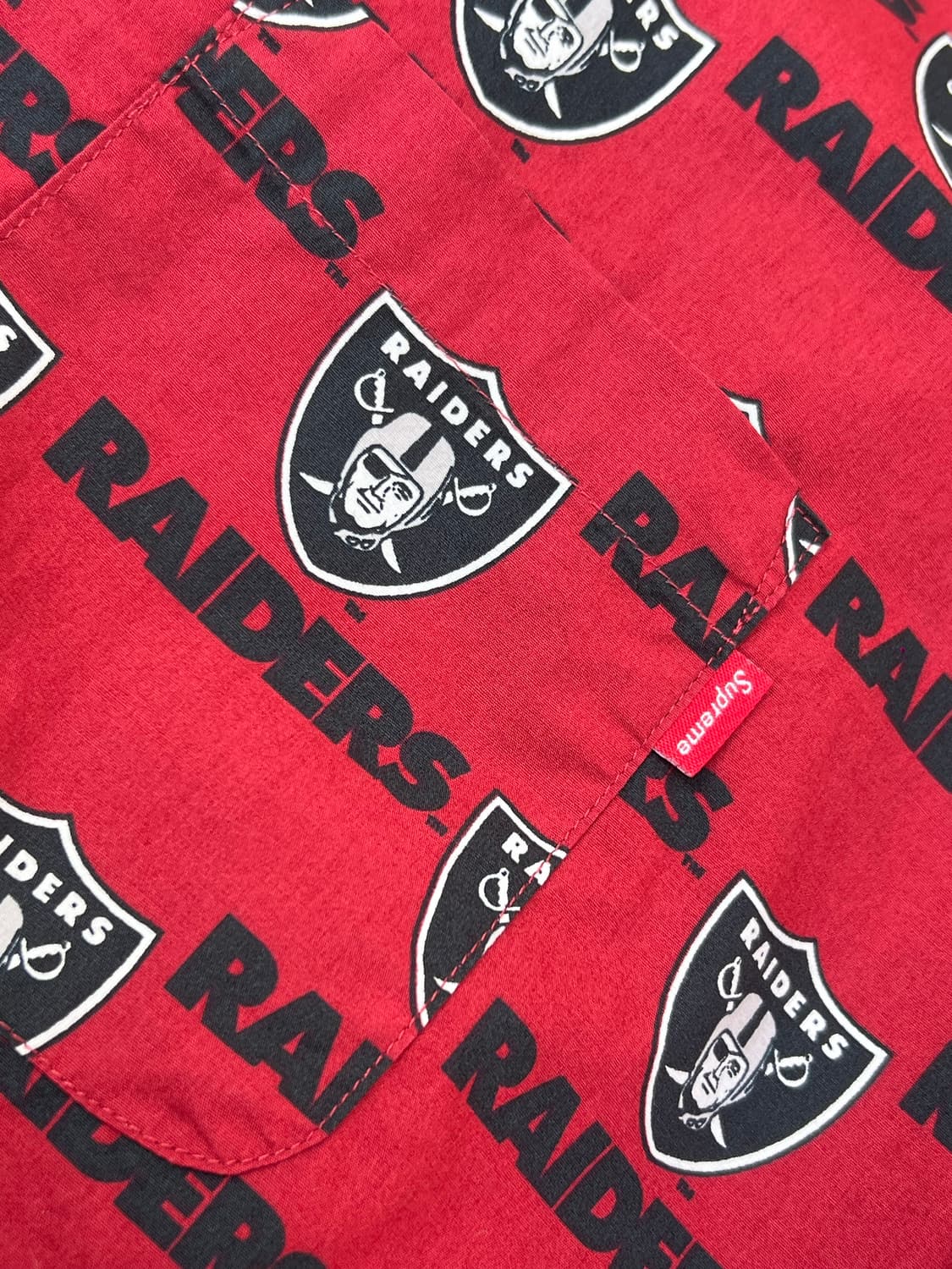 Supreme NFL Raiders 19SS Cotton Shirt 상품이미지3