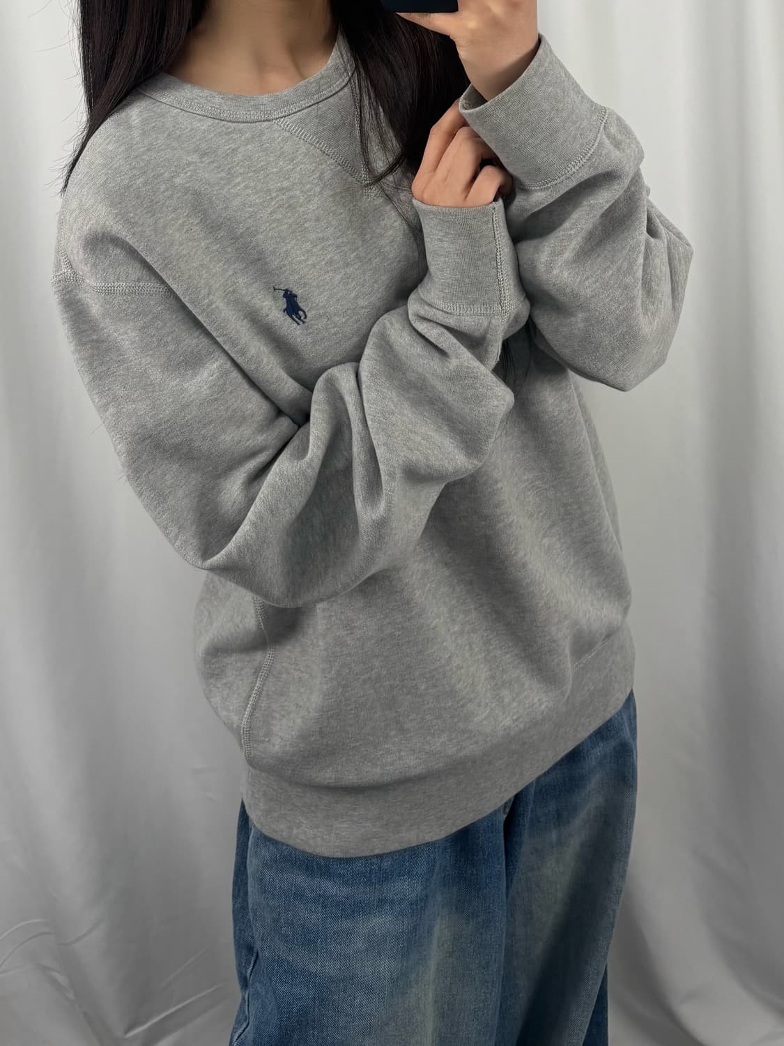 폴로 그레이 맨투맨 상품이미지2