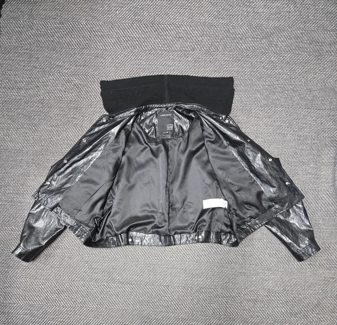 에고이스트 24ss EGOIST 니트 카라 포인트 페이크 레더 자켓 상품이미지3