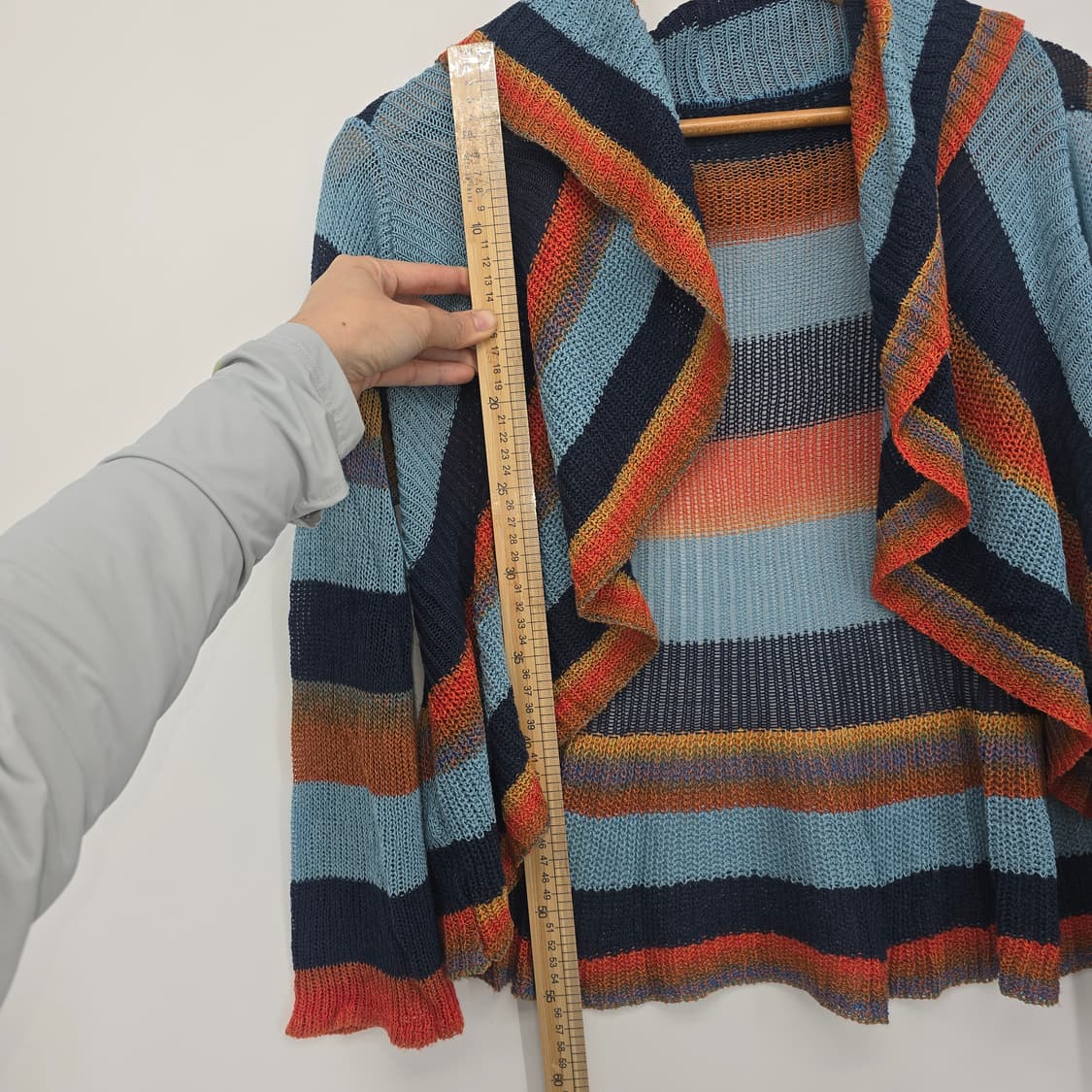 일본 빈티지 스트라이프 니트 레이어드 가디건 상품이미지7