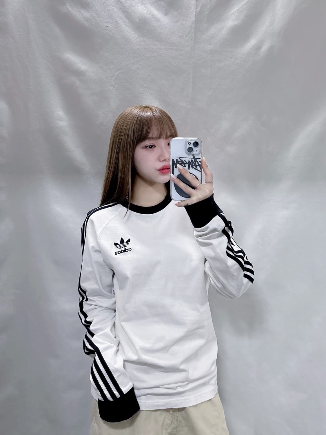 아디다스 유로파 오버핏 화이트 슬리브  상품이미지2