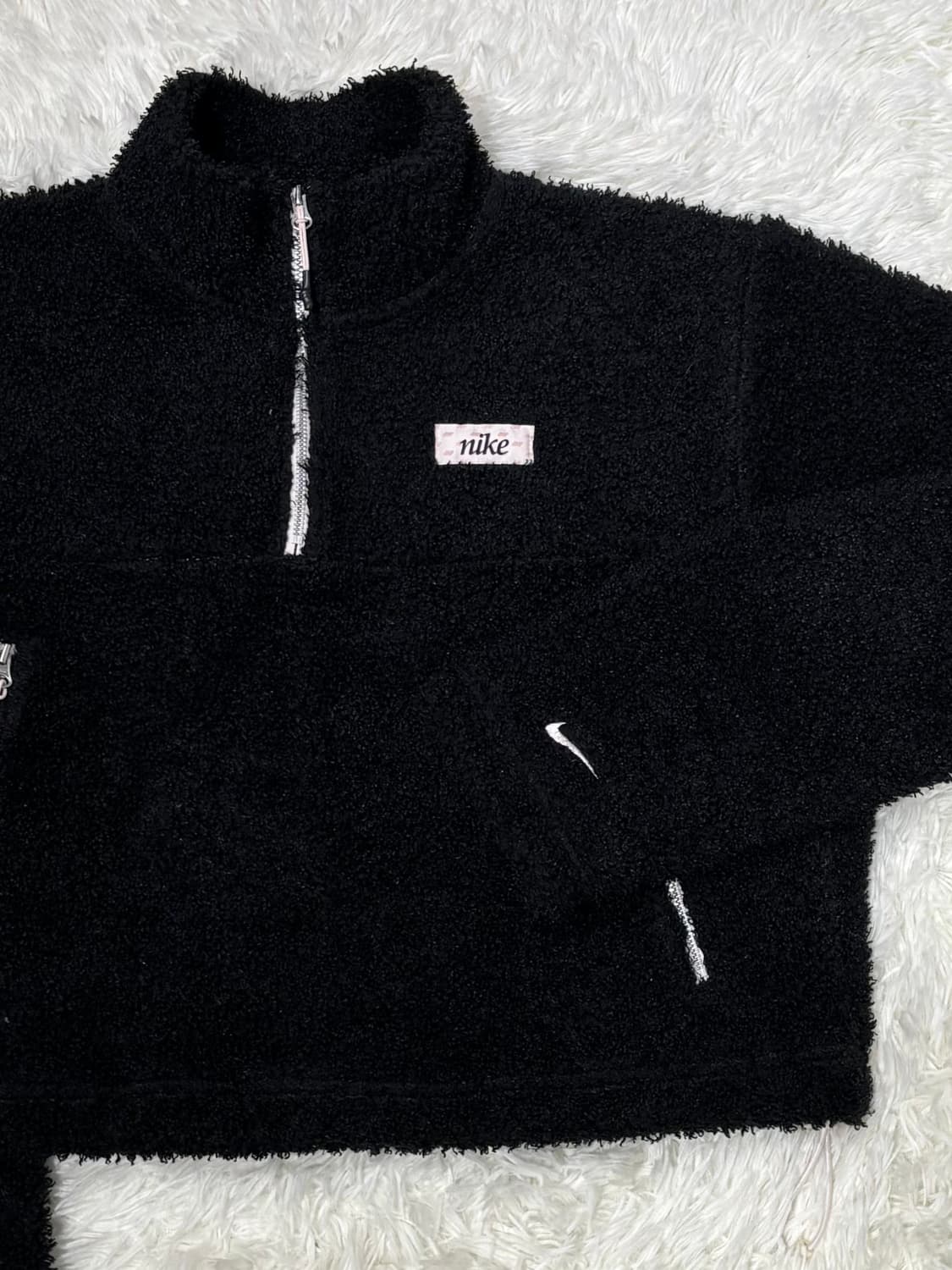 나이키 블랙 후리스 반집업 상품이미지6