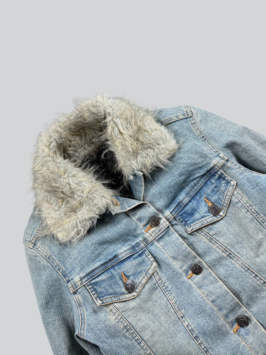 Vintage 퍼 청자켓  상품이미지2