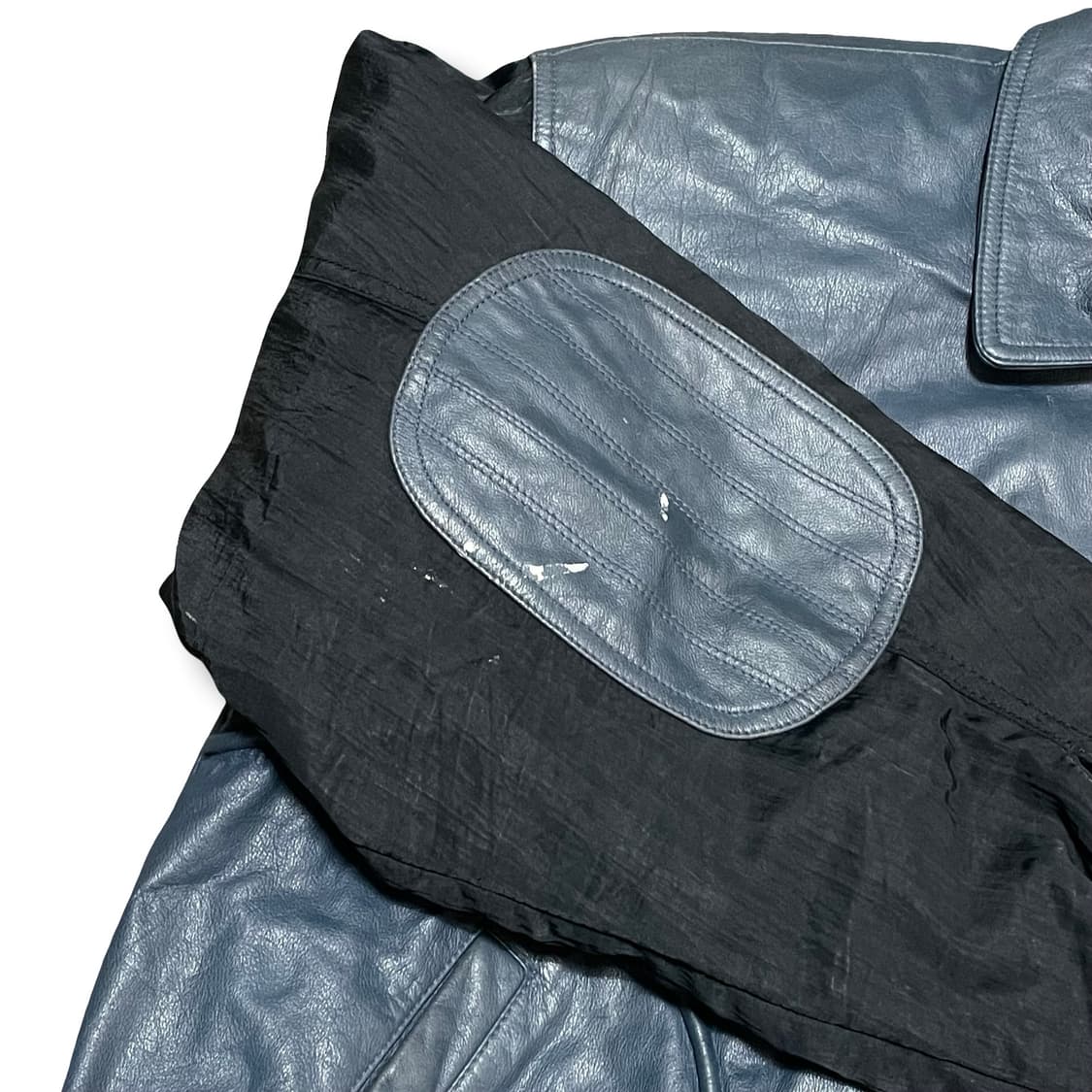 [L] 90s 빈티지 아디다스 올드스쿨 소가죽 봄버 블루종 자켓 상품이미지4