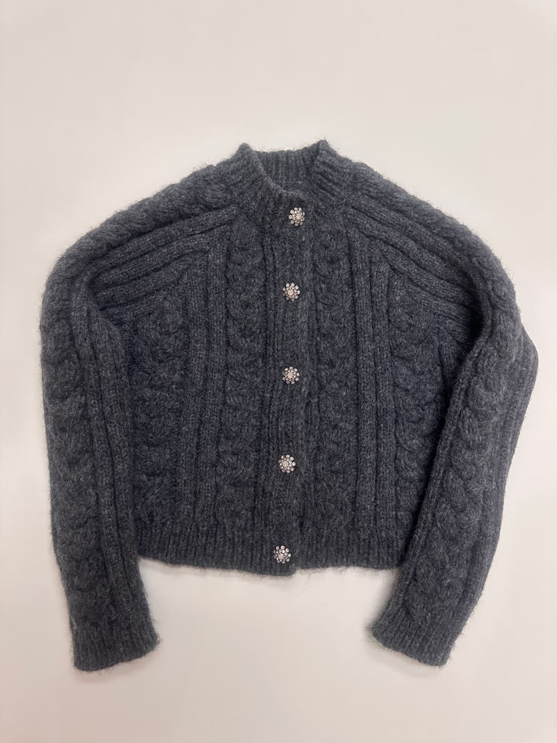 Ganni 가니 울블렌드 케이블가디건 상품이미지1