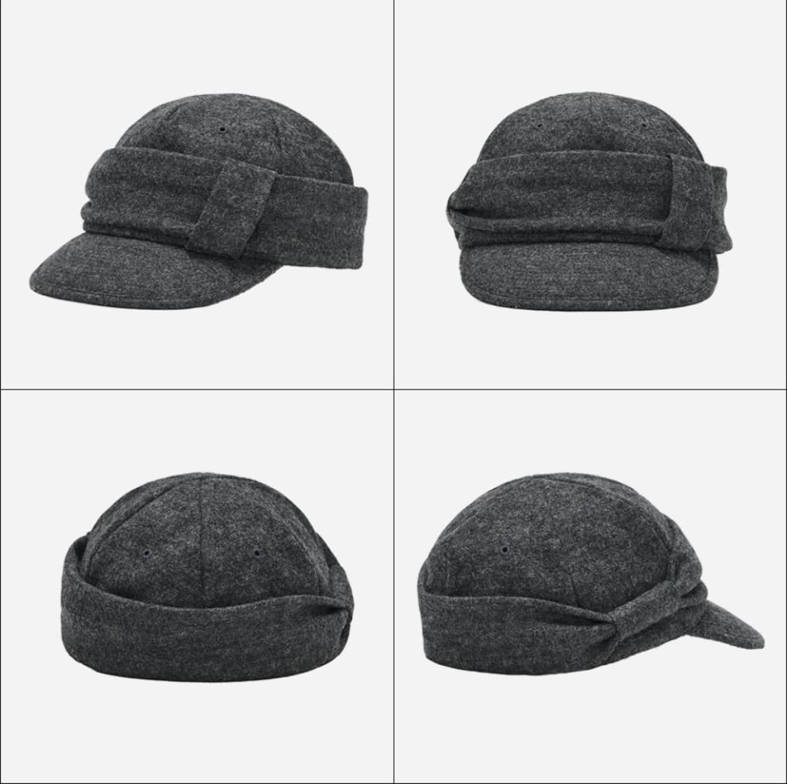 타입서비스 울 벨티드 캡 차콜 상품이미지2