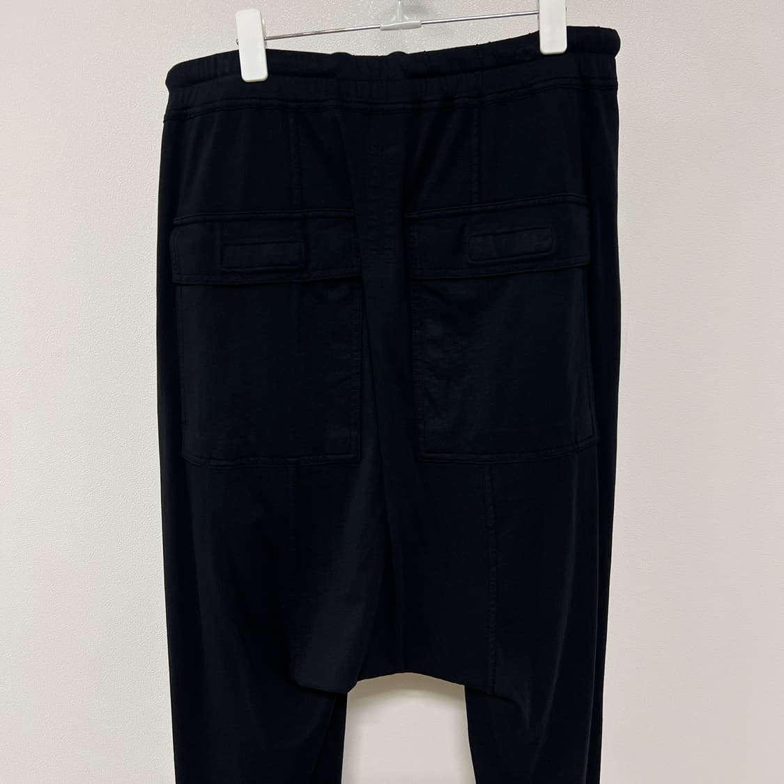 릭오웬스 18FW 다크쉐도우 드로우스트링 코튼 크롭 배기 팬츠 블랙 상품이미지6