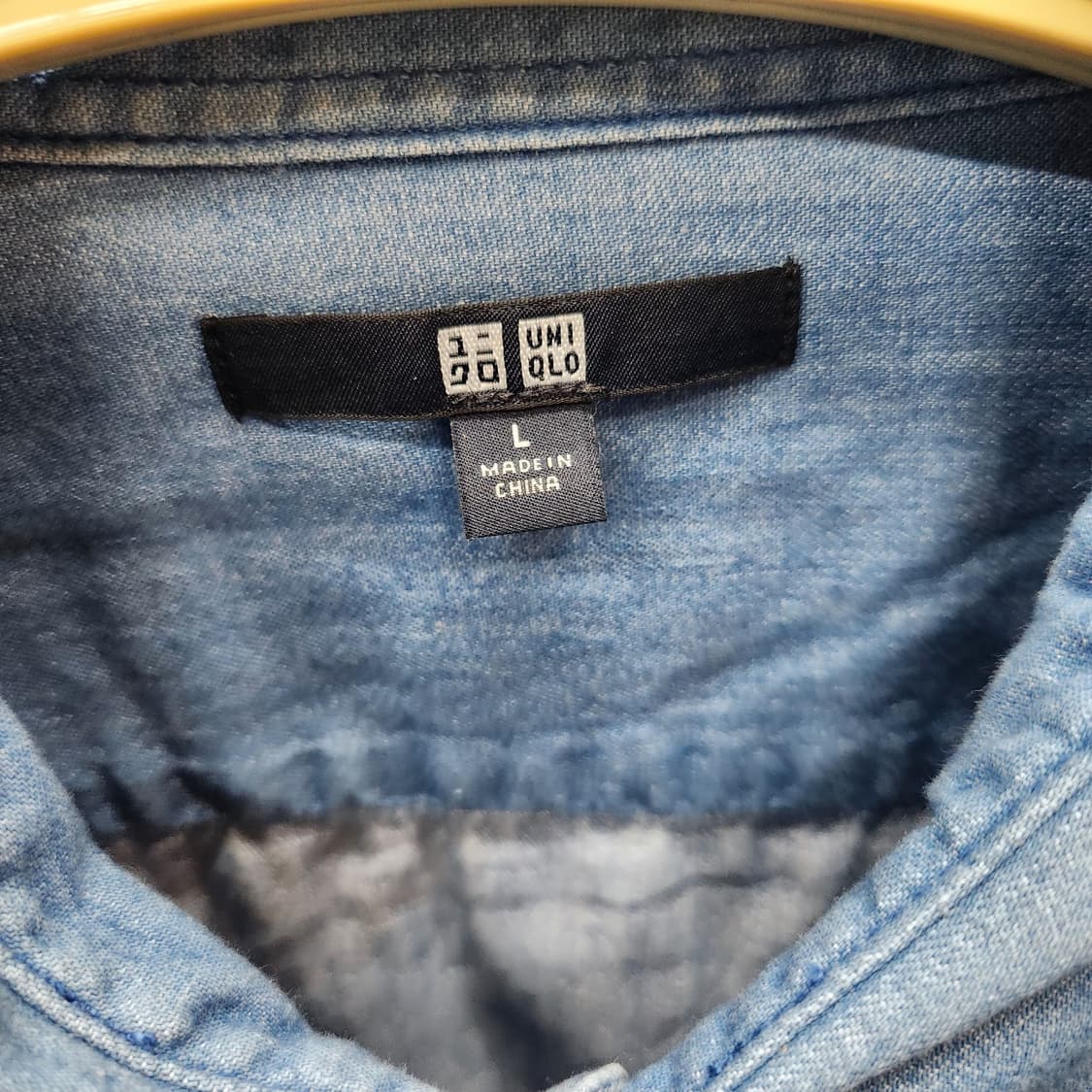 유니클로 원포켓 데님 셔츠 L(L) 상품이미지5