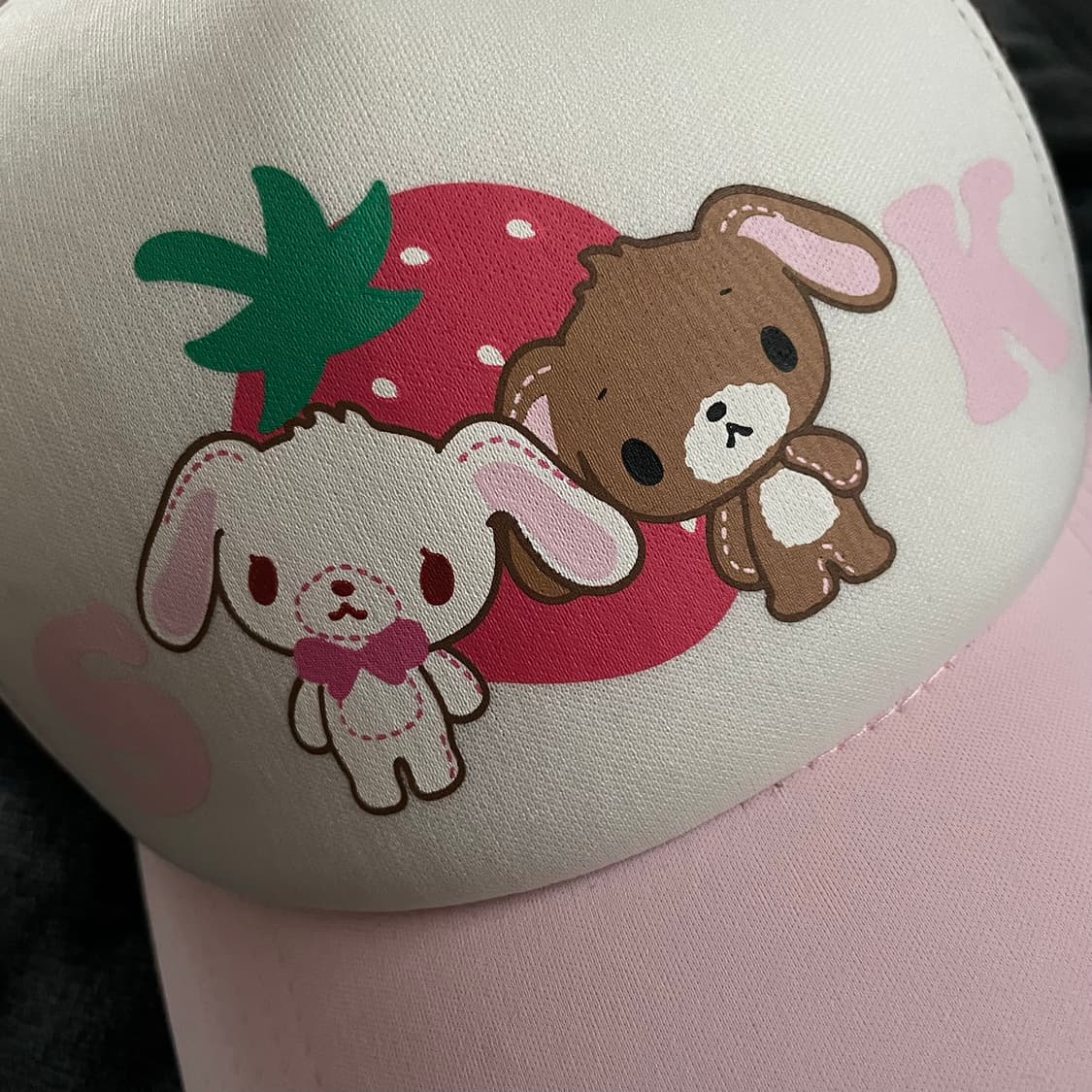 산리오 슈가바니즈 시로우사 spinns 스핀즈 스핀스 모자 매쉬캡 상품이미지6