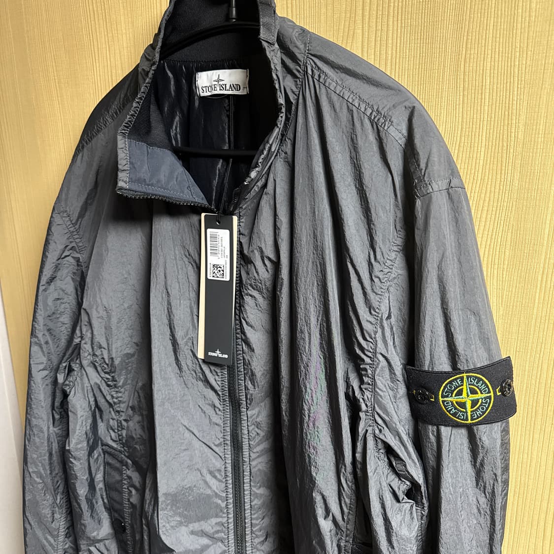 [XL] 25ss 스톤아일랜드 크링클랩스 블루종 자켓 차콜 상품이미지2