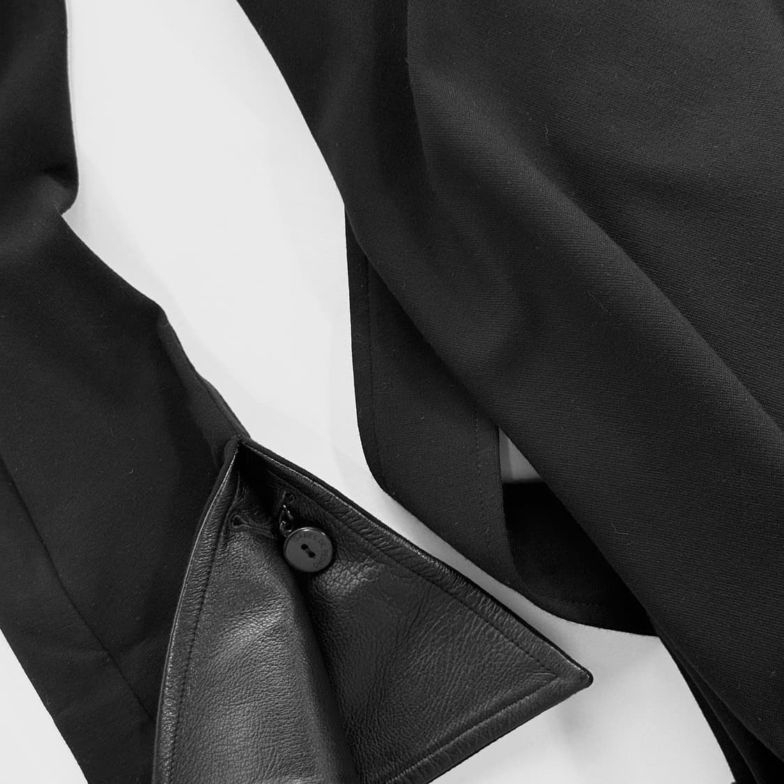 ISABEL DE PEDRO 레더 블록 롱 가디건 상품이미지3