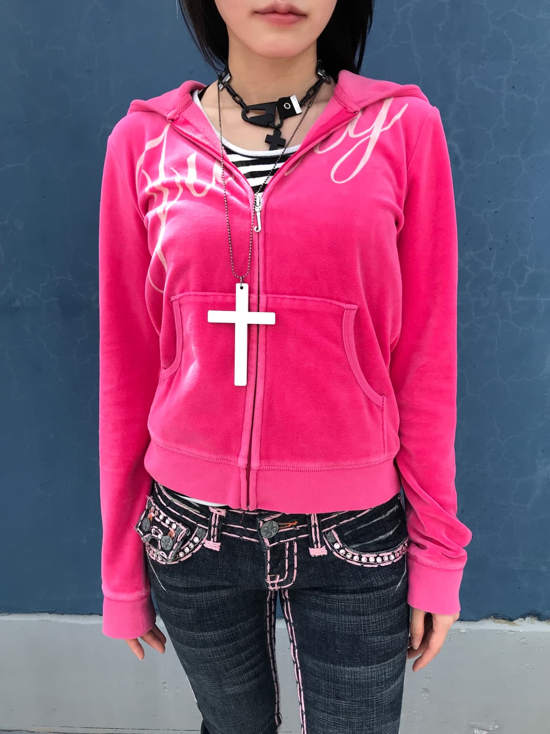 Juicy Couture Y2k  Velvet Hood Zip up 상품이미지3
