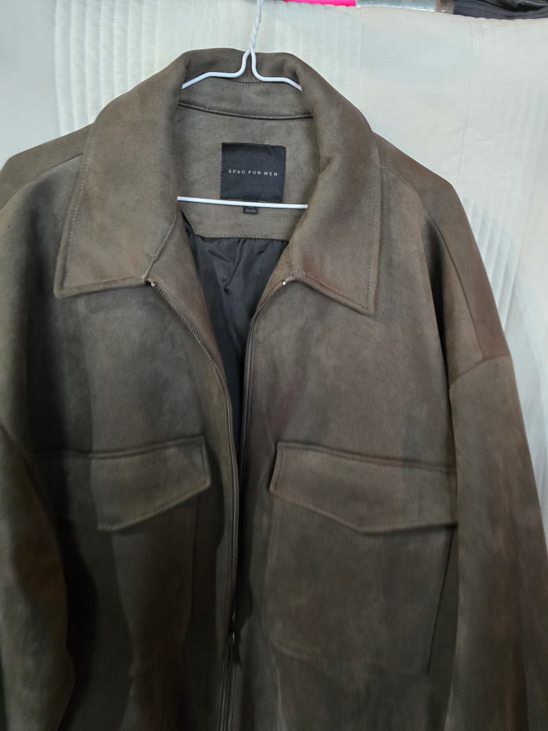 스파오 포 맨 스웨이드 블루종 자켓 상품이미지1