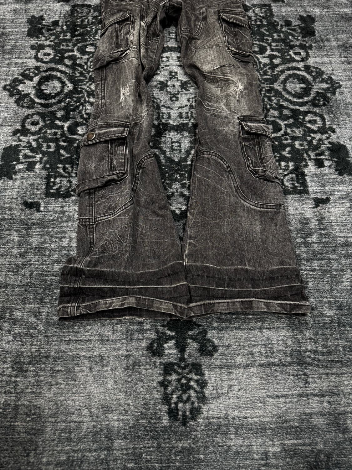 Lowbox 00s grunge washing boots cut deni 상품이미지5