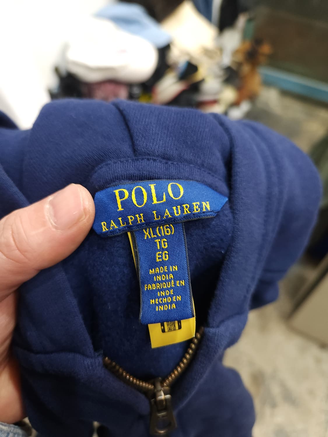 폴로 랄프로렌 네이비 기모 후드 집업 자켓

 상품이미지5