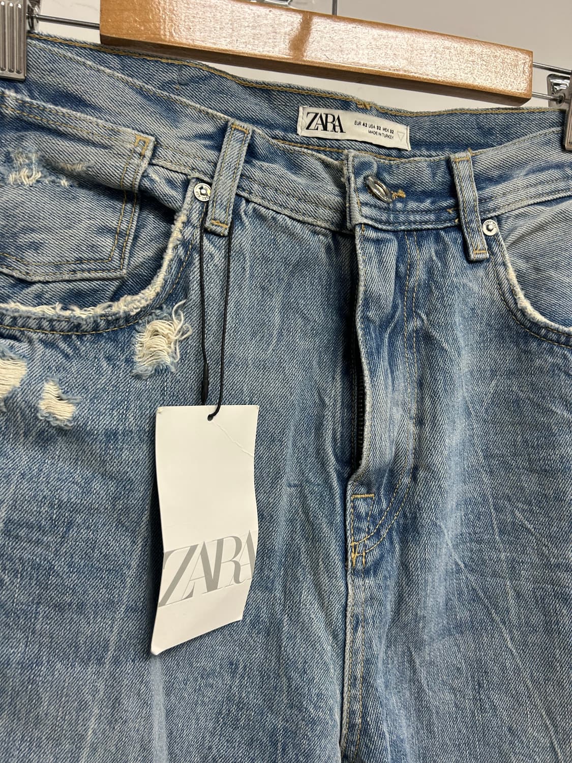 ZARA 루즈 크롭 데님 팬츠 42 상품이미지2