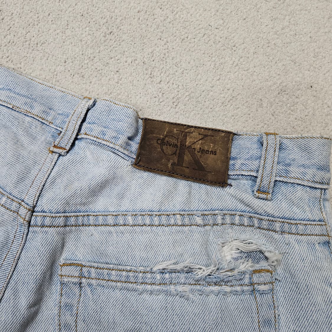 90s 캘빈클라인 리페어 데님 팬츠 33 상품이미지7