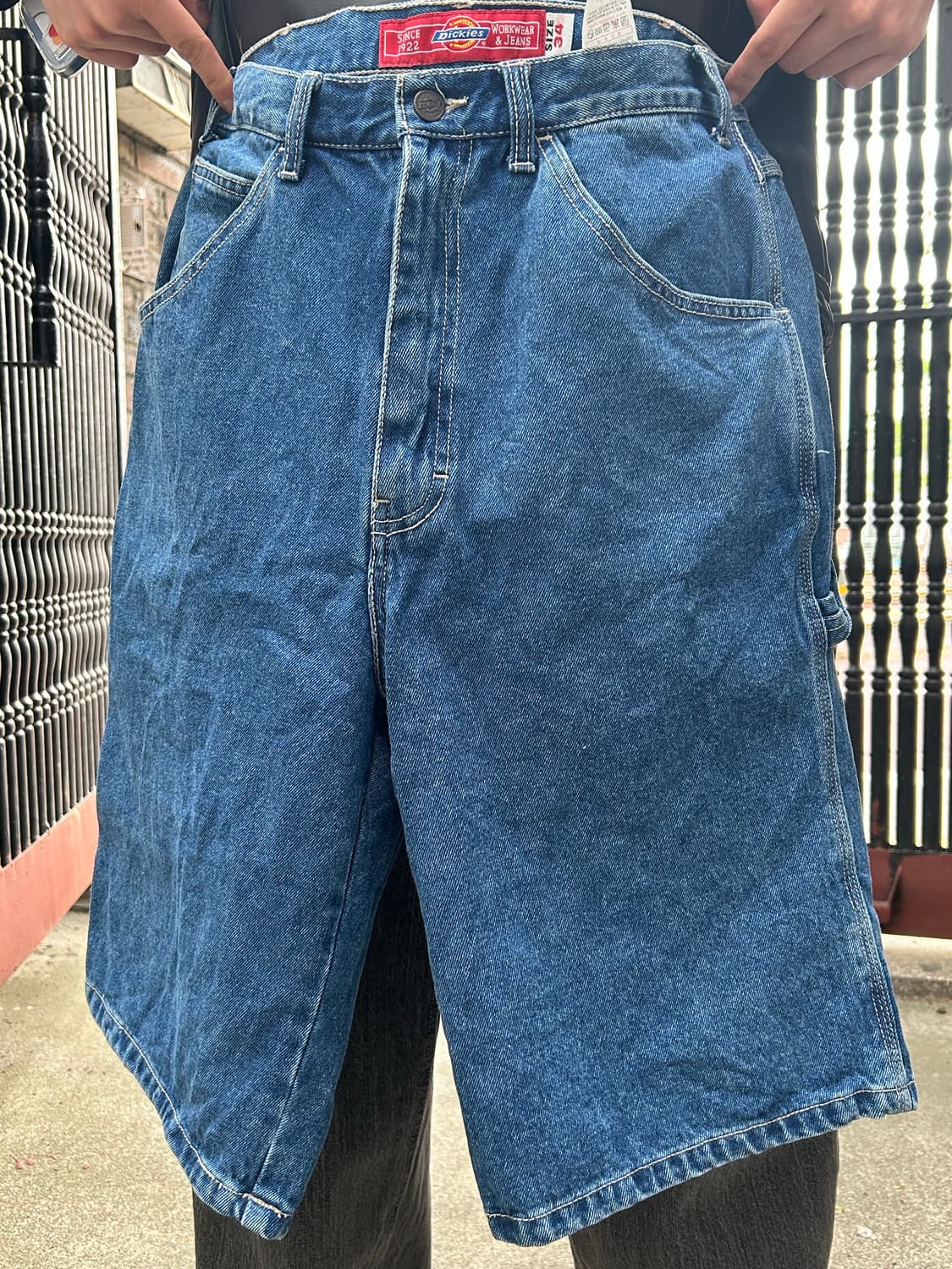 2000s 디키즈 데님 워크웨어 버뮤다 반바지 상품이미지2