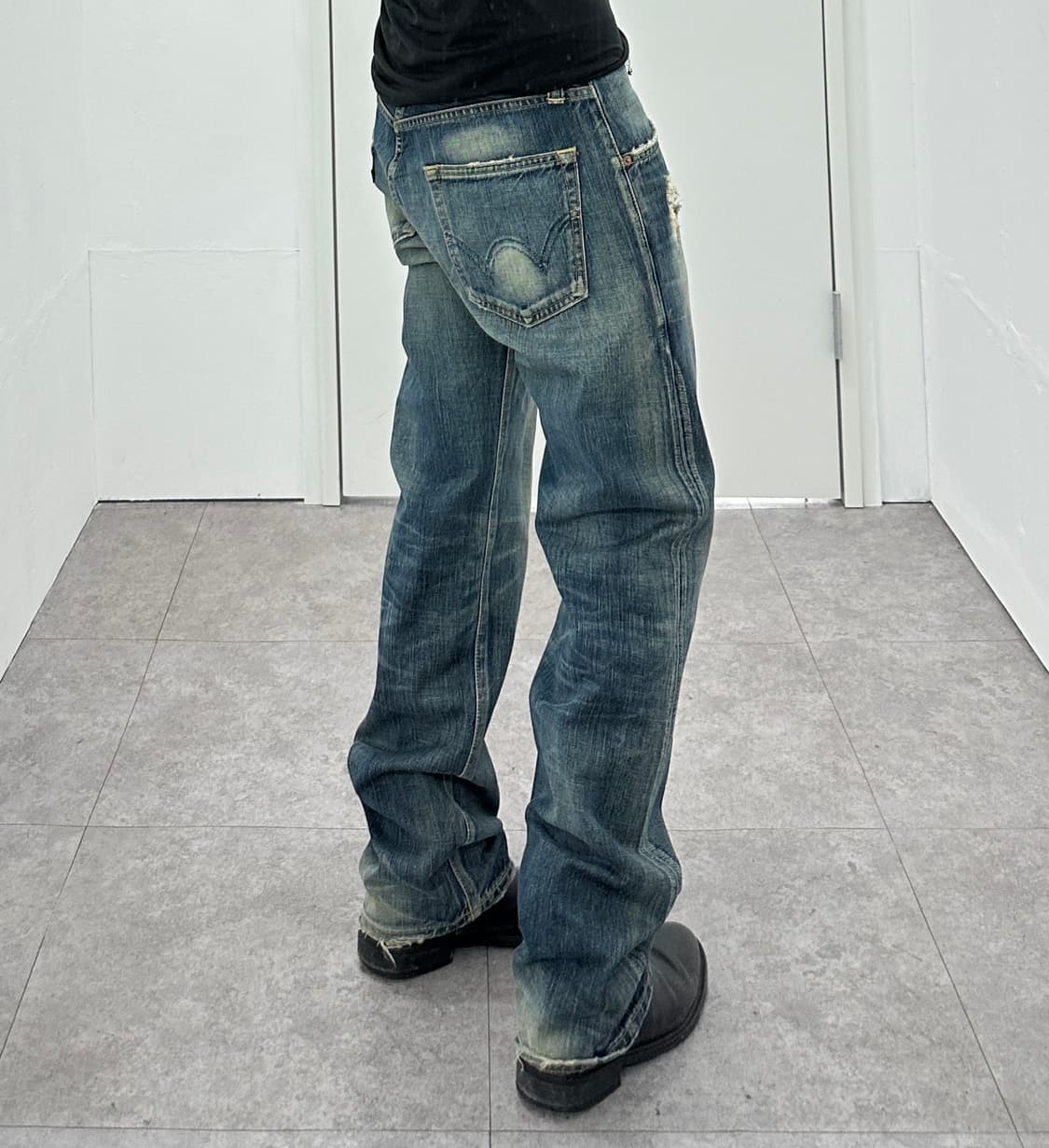 EDWIN 503 distressed washing denim pants 상품이미지5