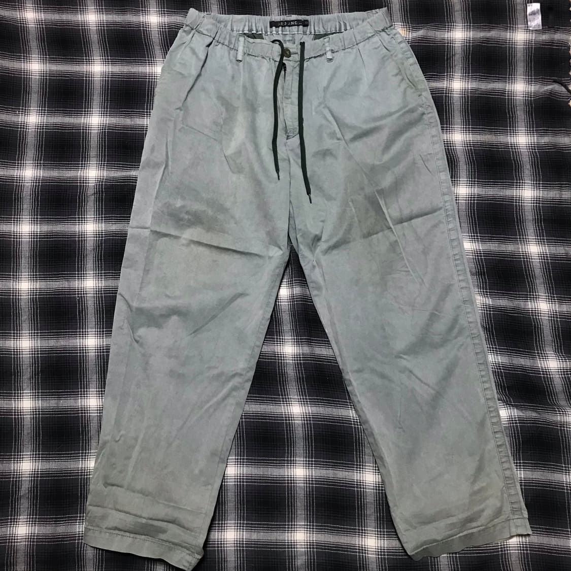 10s 재팬 니코앤드 세이지 그린 슈퍼 와이드 핀턱 팬츠 상품이미지1