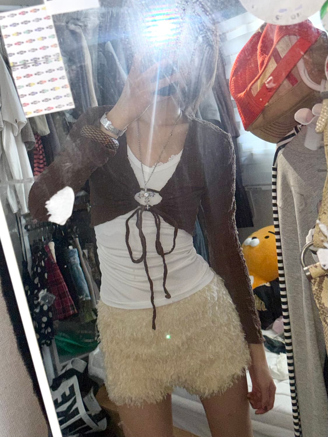 브라운 여름 볼레로 가디건 상품이미지1