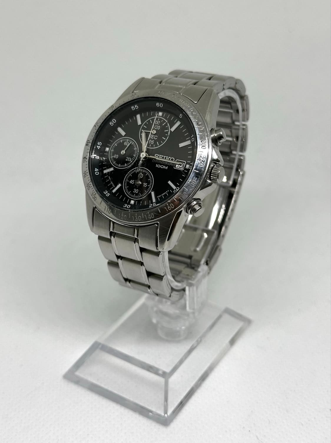 세이코(SEIKO) 크로노그래프 100M 스틸 워치 상품이미지1