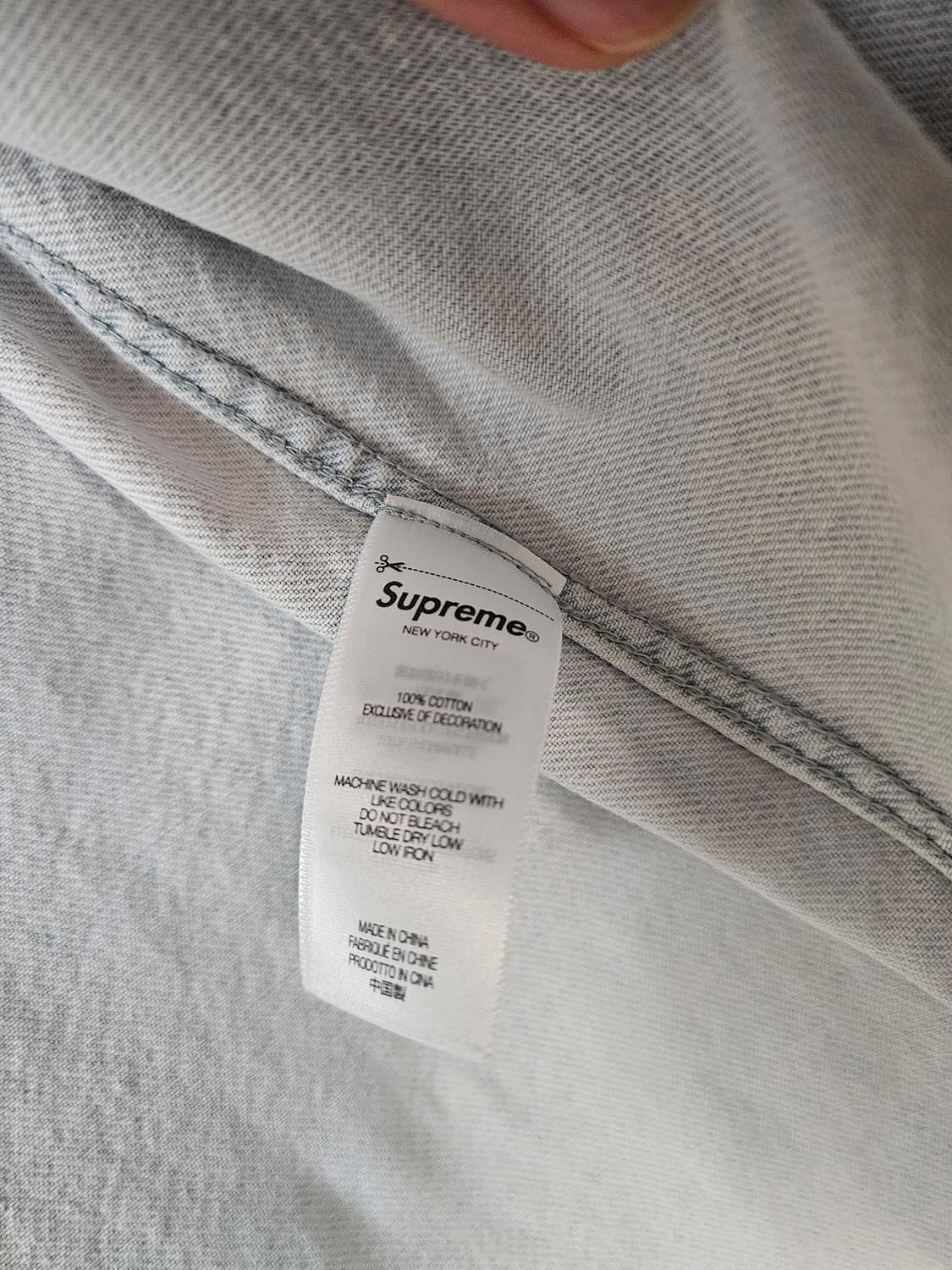 슈프림 스몰 박스 워시드 데님 셔츠 M 상품이미지4