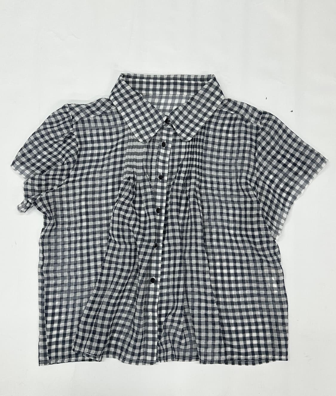 🩶하구미의 핀터 코디세트🩶 체크 블라우스 미디스커트 에스닉 빈티지 상품이미지4