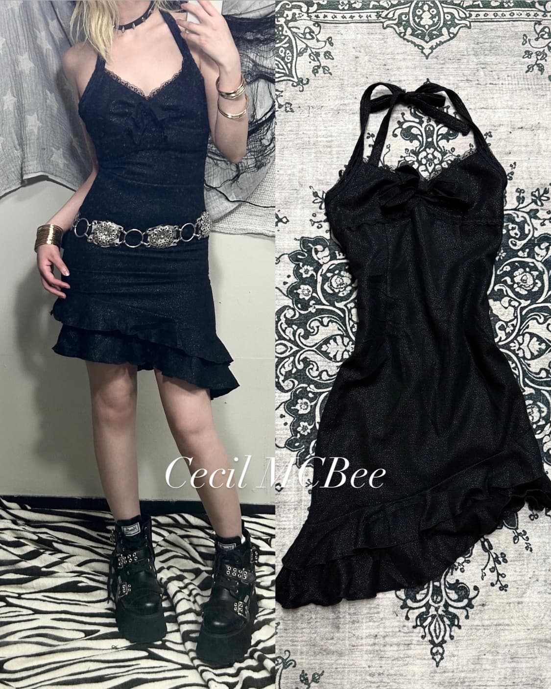 Cecil MCBee goth halter one-piece 상품이미지1