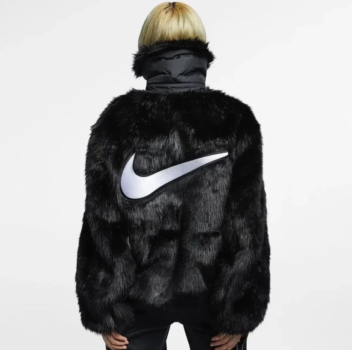 [S]나이키x엠부쉬 리버시블 퍼자켓 블랙 상품이미지3