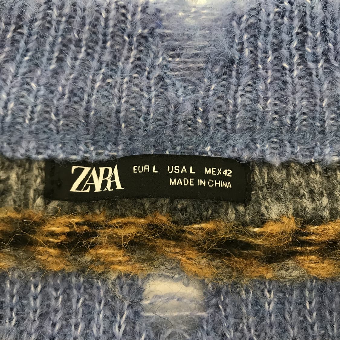 자라 빈티지 자카드 스웨터니트 [L] 상품이미지5