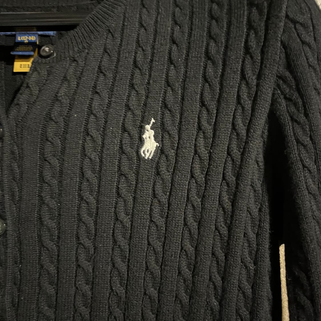 폴로랄프로렌 케이블 니트 가디건 블랙 상품이미지6