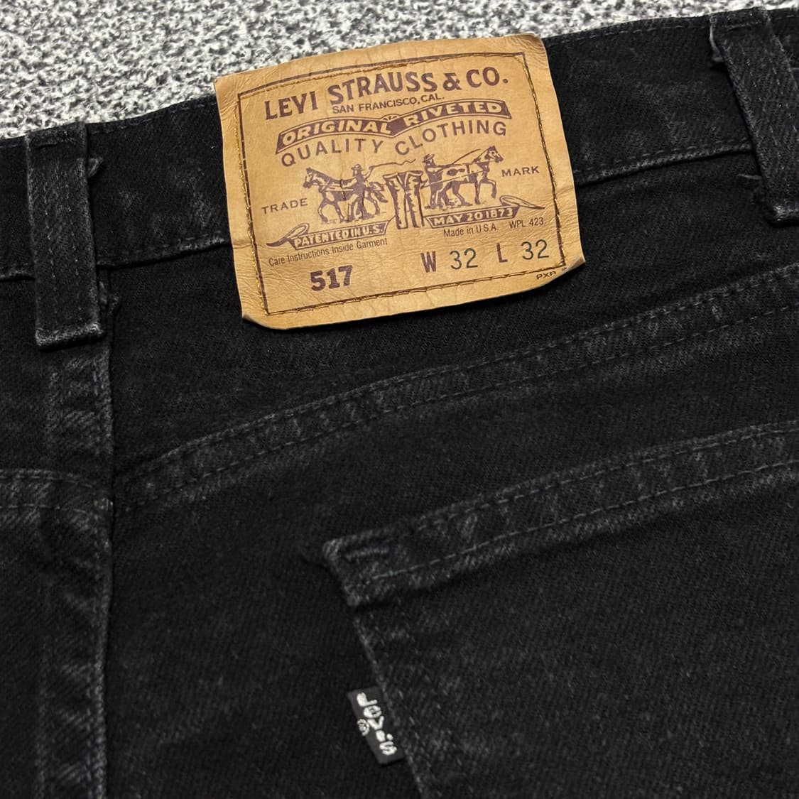 90s 빈티지 리바이스 517 블랙 허리40.5cm 상품이미지4