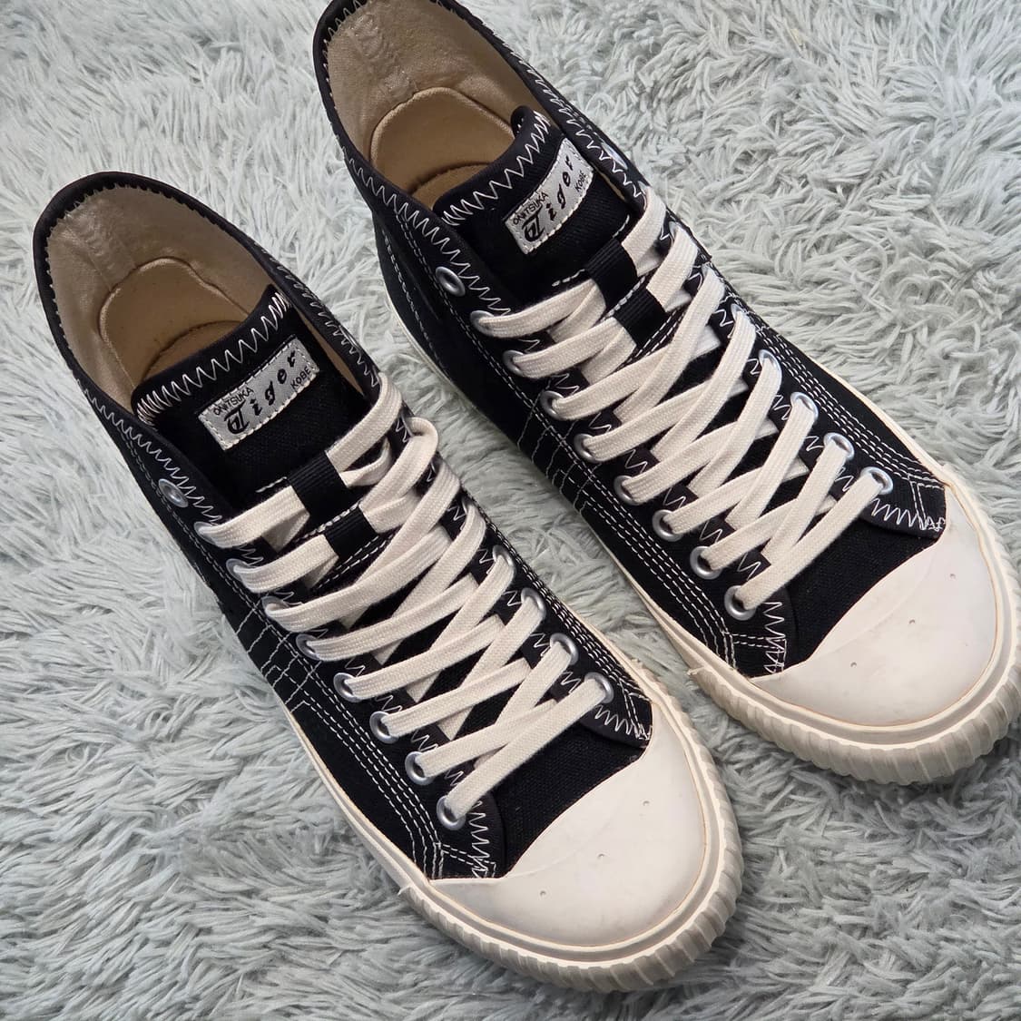 7a-1:오니츠카타이거 하이탑 캔버스 블랙(235)-거의새거 상품이미지5