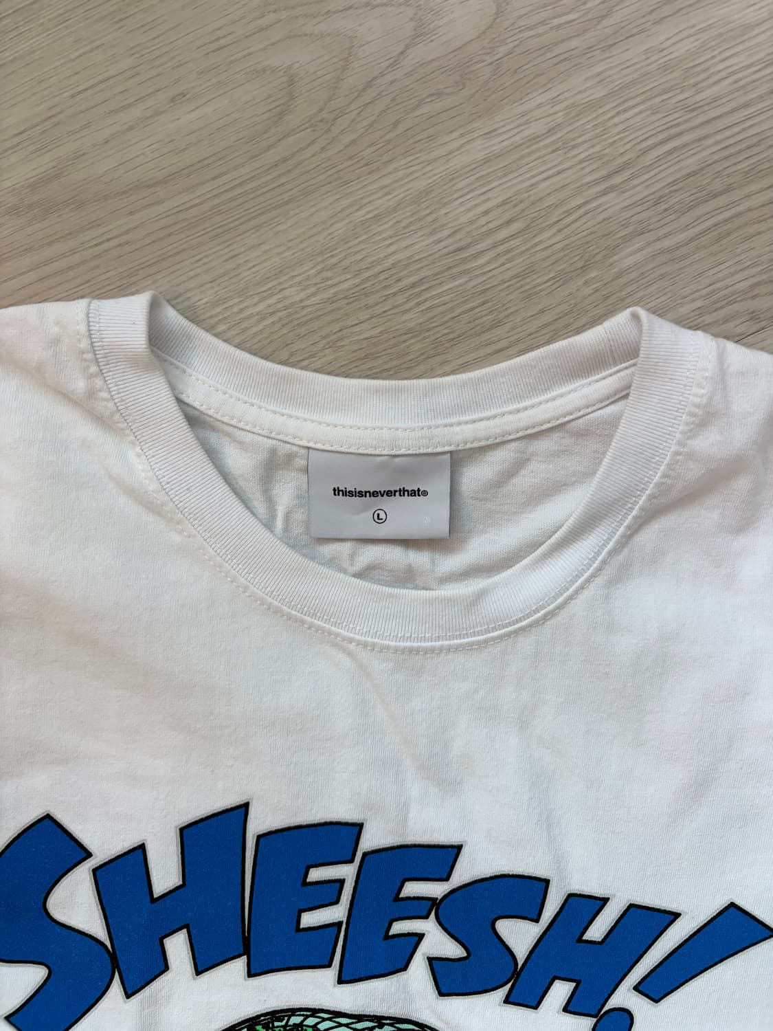 디스이즈네버댓 쉬시 티셔츠 Sheesh! Tee (White) L 상품이미지8