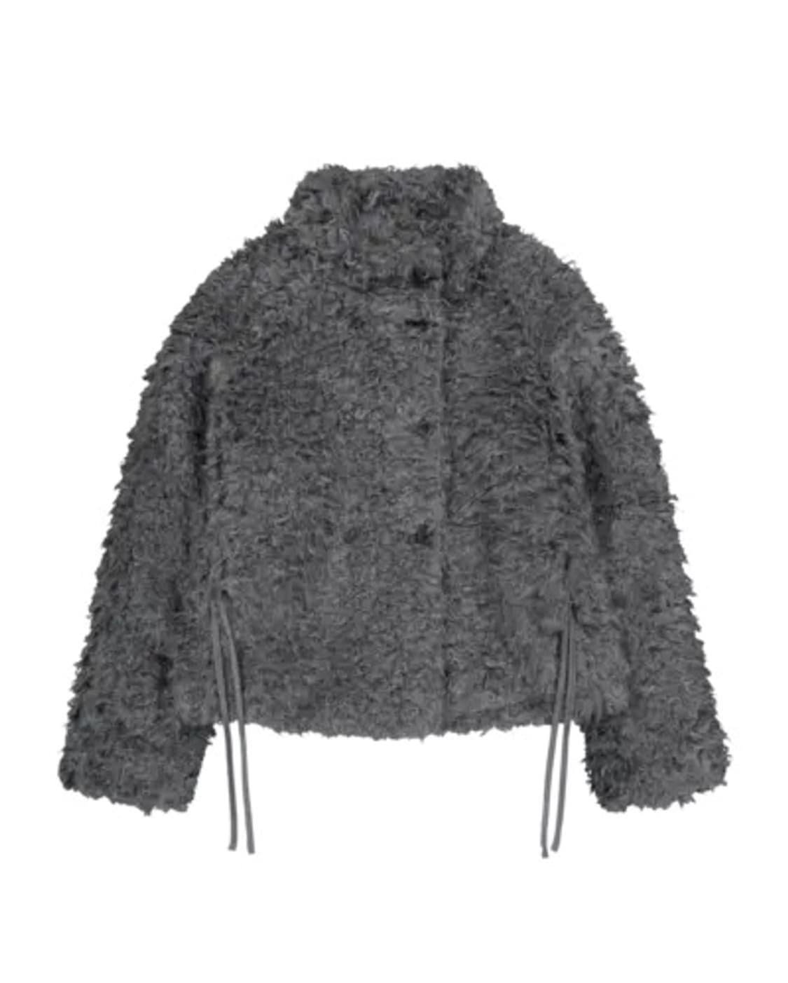 코이세이오 헤어리 퍼자켓 다크그레이 상품이미지1