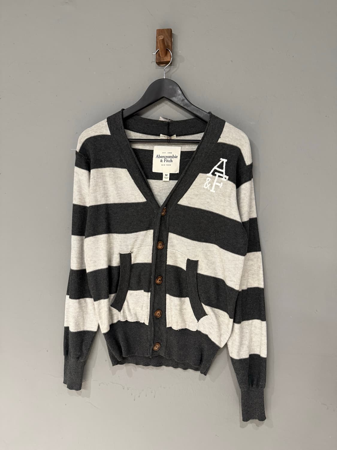 Abecrombie stripe pattern knit cardigan 상품이미지5