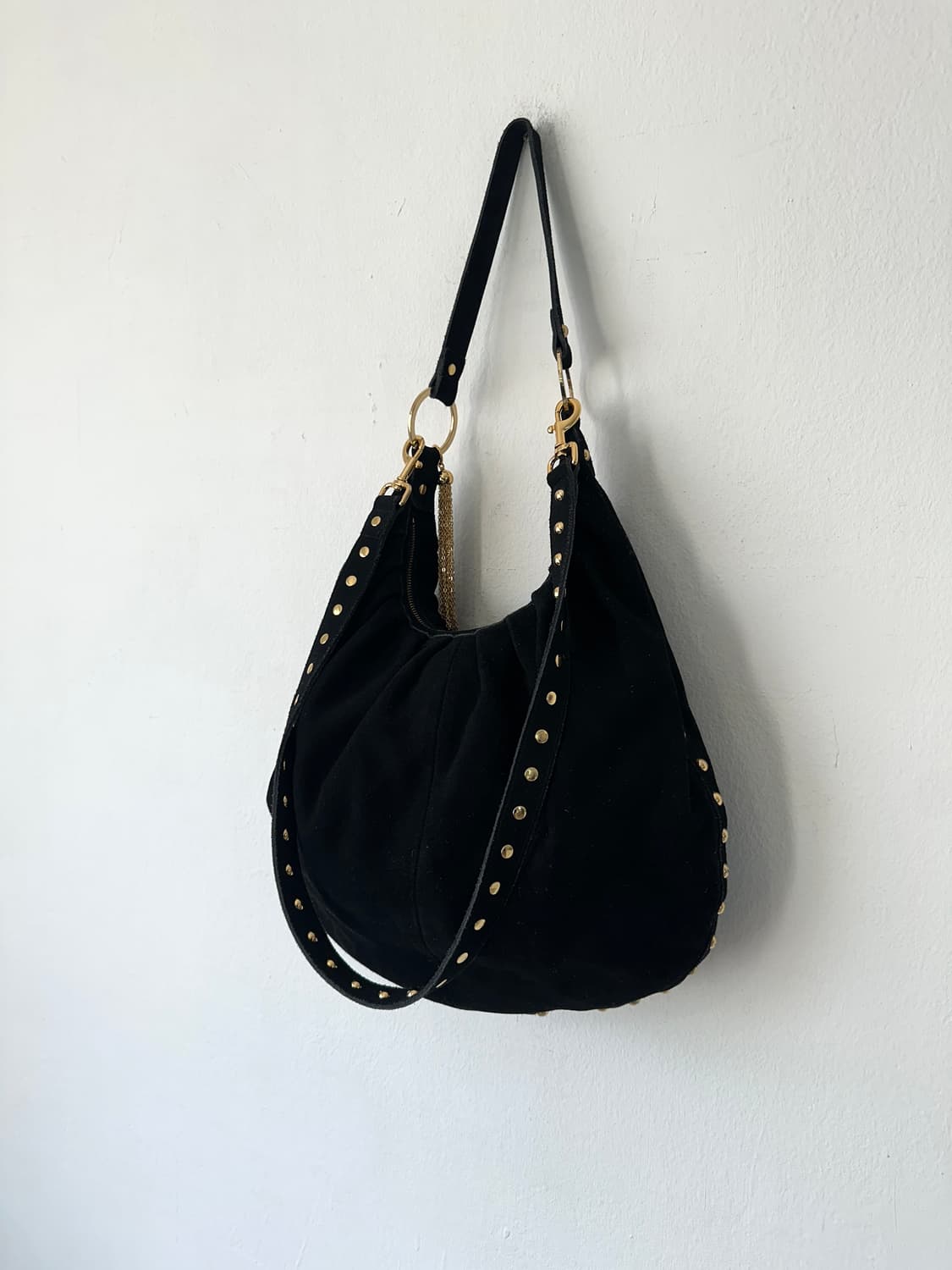 알마니 익스체인지 스터드 셔링 태슬 레더 투웨이백 상품이미지1