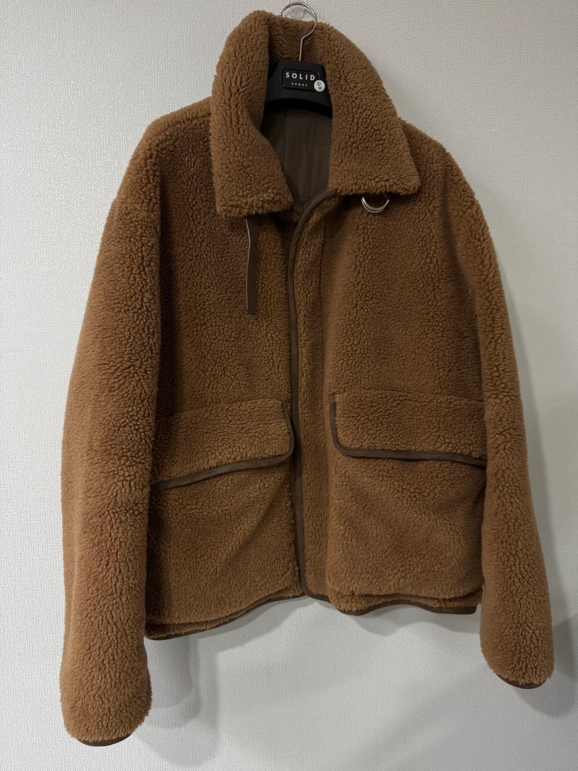 [52] 솔리드옴므 플리스 스웨이드 무스탕 브라운 상품이미지2